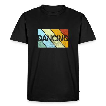 Dancing Retro - Men's Premium Organic T-Shirt - black - Front - Nico (187cm)
