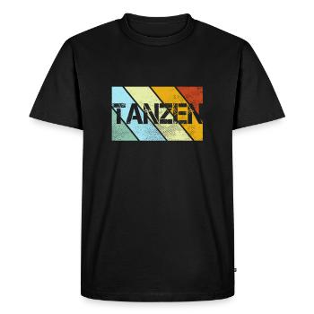Dancing Retro - Men's Premium Organic T-Shirt - black - Front - Nico (187cm)
