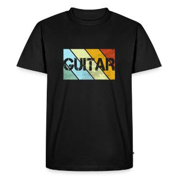 Guitare Rétro - T-shirt Premium bio Homme - noir - Devant - Nico (187cm)