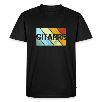 Guitare Rétro - T-shirt Premium bio Homme - noir - Devant - Nico (187cm)