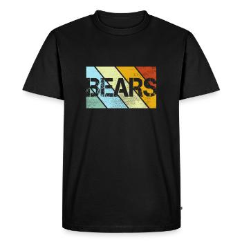 Bear Retro - Men's Premium Organic T-Shirt - black - Front - Nico (187cm)