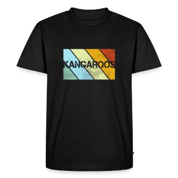 Kangourou Rétro - T-shirt Premium bio Homme - noir - Devant - Nico (187cm)