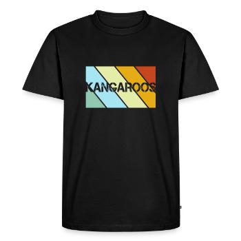Kangourou Rétro - T-shirt Premium bio Homme - noir - Devant - Nico (187cm)