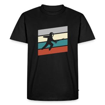 Fencing Retro - Men's Premium Organic T-Shirt - black - Front - Nico (187cm)