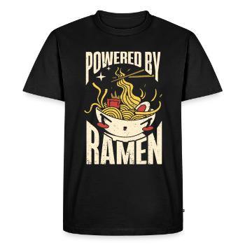 Ramen Cadeau Soupe de nouilles japonaises Ramen - T-shirt Premium bio Homme - noir - Devant - Nico (187cm)