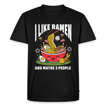 Ramen Gift Japanese noodle soup Ramen - Men's Premium Organic T-Shirt - black - Front - Nico (187cm)