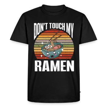 Ramen Gift Japanese noodle soup Ramen - Men's Premium Organic T-Shirt - black - Front - Nico (187cm)