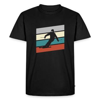 Ski Retro - Men's Premium Organic T-Shirt - black - Front - Nico (187cm)