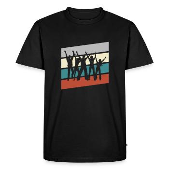 Dancing Retro - Men's Premium Organic T-Shirt - black - Front - Nico (187cm)