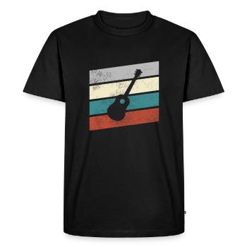 Guitare Rétro - T-shirt Premium bio Homme - noir - Devant - Nico (187cm)