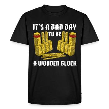 Kubb Viking Chess - Men's Premium Organic T-Shirt - black - Front - Nico (187cm)