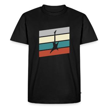 EGitarre Rétro - T-shirt Premium bio Homme - noir - Devant - Nico (187cm)