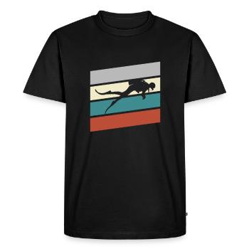 Diving Retro - Men's Premium Organic T-Shirt - black - Front - Nico (187cm)