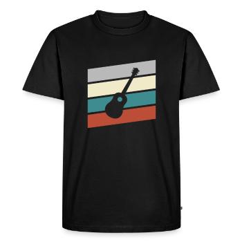 Guitare Rétro - T-shirt Premium bio Homme - noir - Devant - Nico (187cm)