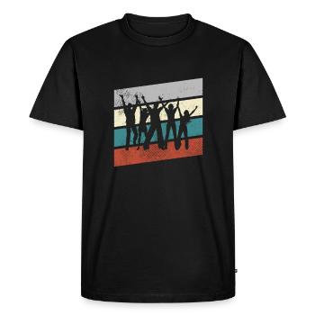 Dancing Retro - Men's Premium Organic T-Shirt - black - Front - Nico (187cm)
