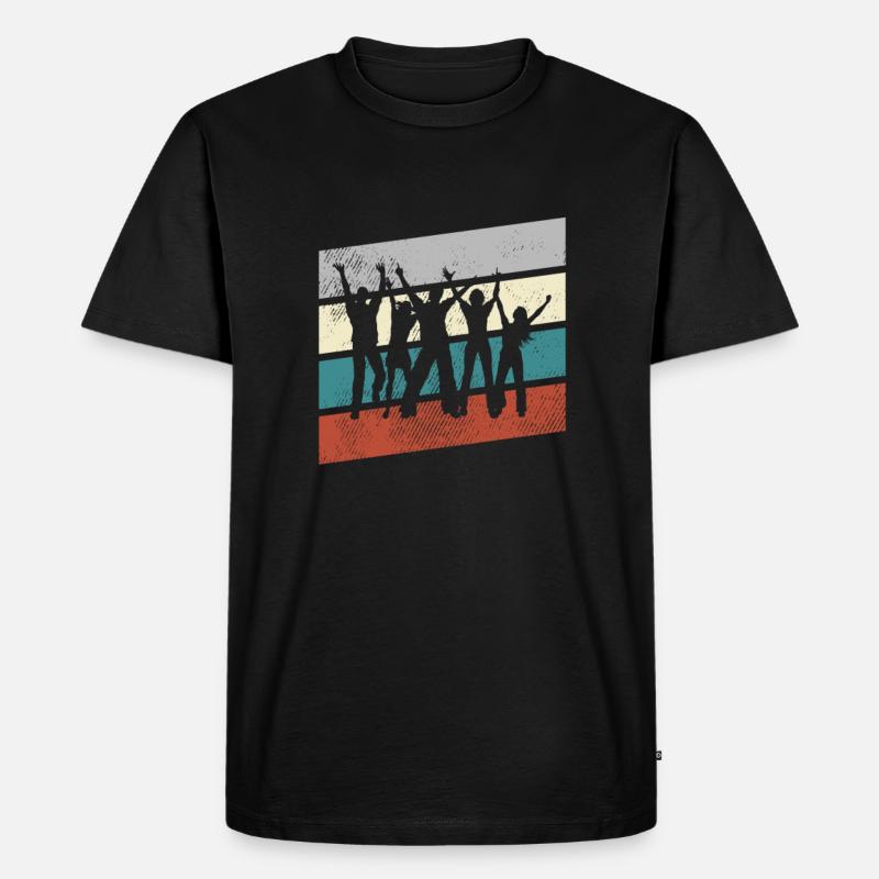 Tanzen Retro - Männer Premium Bio T-Shirt - Schwarz