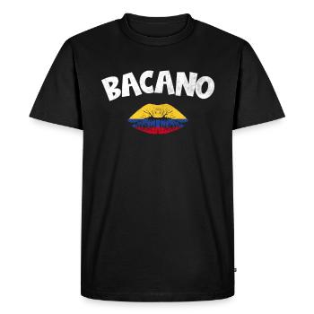 Bacano Drapeau colombien - T-shirt Premium bio Homme - noir - Devant - Nico (187cm)
