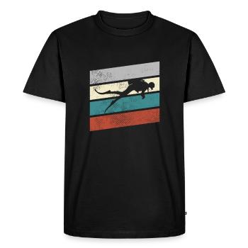 Diving Retro - Men's Premium Organic T-Shirt - black - Front - Nico (187cm)