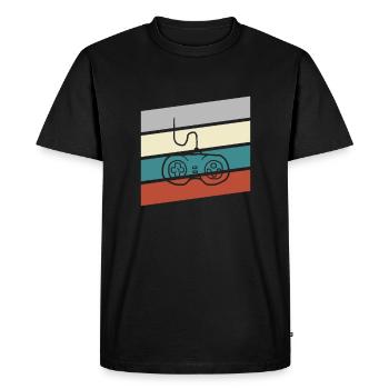 Gaming Retro - Men's Premium Organic T-Shirt - black - Front - Nico (187cm)
