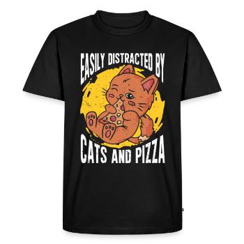 Pizza Italie Pizza Pizza Cuisine - T-shirt Premium bio Homme - noir - Devant - Nico (187cm)