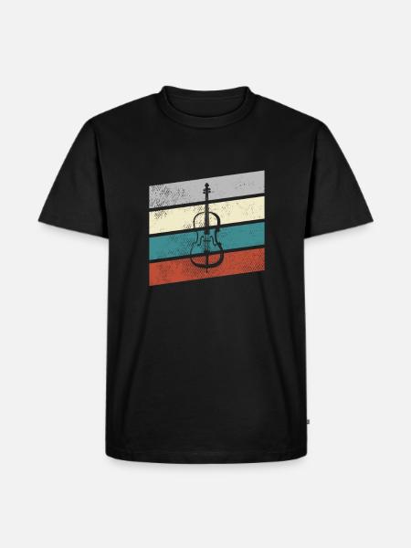 Violon Rétro - T-shirt Premium bio Homme - noir