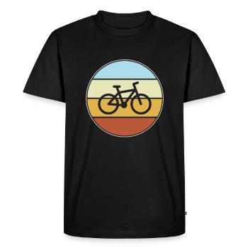 Bicycle Retro - Men's Premium Organic T-Shirt - black - Front - Nico (187cm)