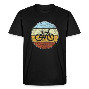 Bicycle Retro - Men's Premium Organic T-Shirt - black - Front - Nico (187cm)