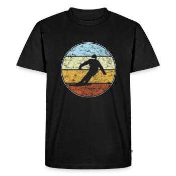 Ski Retro - Men's Premium Organic T-Shirt - black - Front - Nico (187cm)