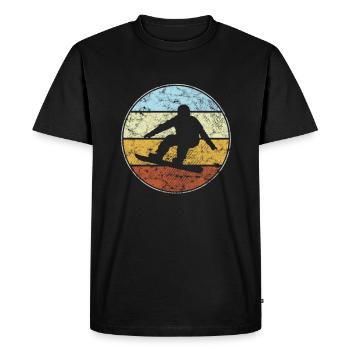 Snowboarding Retro - Men's Premium Organic T-Shirt - black - Front - Nico (187cm)