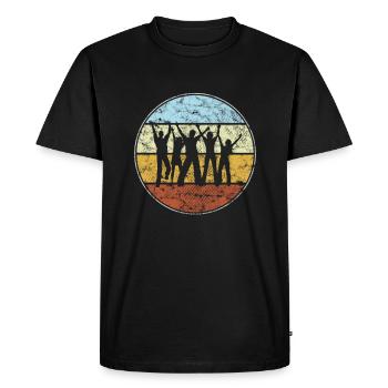 Dancing Retro - Men's Premium Organic T-Shirt - black - Front - Nico (187cm)