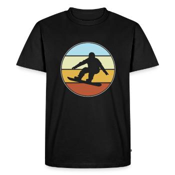 Snowboarding Retro - Men's Premium Organic T-Shirt - black - Front - Nico (187cm)