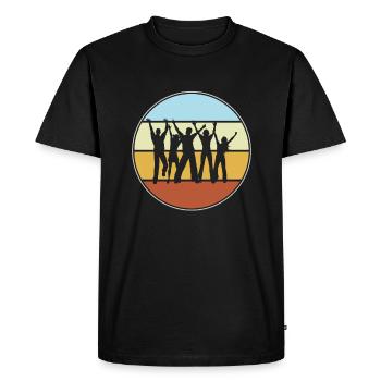 Dancing Retro - Men's Premium Organic T-Shirt - black - Front - Nico (187cm)