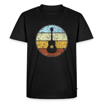 Guitare Rétro - T-shirt Premium bio Homme - noir - Devant - Nico (187cm)