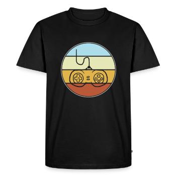 Gaming Retro - Men's Premium Organic T-Shirt - black - Front - Nico (187cm)