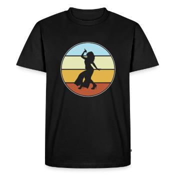 Chanter Rétro - T-shirt Premium bio Homme - noir - Devant - Nico (187cm)