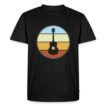 Guitare Rétro - T-shirt Premium bio Homme - noir - Devant - Nico (187cm)
