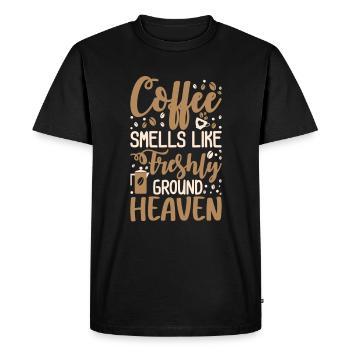 Drôle de dicton Boire du café Citation Amateur de café - T-shirt Premium bio Homme - noir - Devant - Nico (187cm)