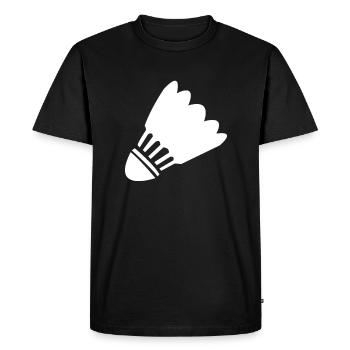 Badminton - T-shirt Premium bio Homme - noir - Devant - Nico (187cm)
