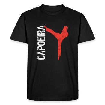 Capoeira - Men's Premium Organic T-Shirt - black - Front - Nico (187cm)