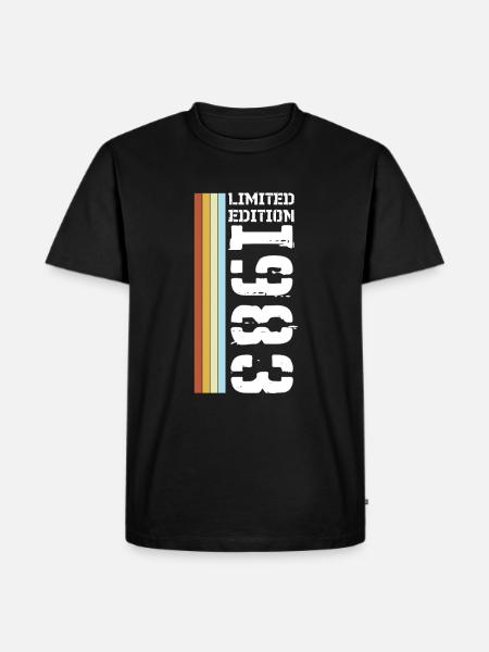Limited Edition Retro 1983 - Männer Premium Bio T-Shirt - Schwarz