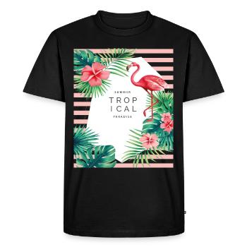 SUMMER - T-shirt Premium bio Homme - noir - Devant - Nico (187cm)