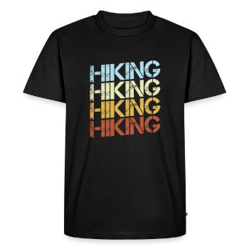Randonnée Rétro - T-shirt Premium bio Homme - noir - Devant - Nico (187cm)