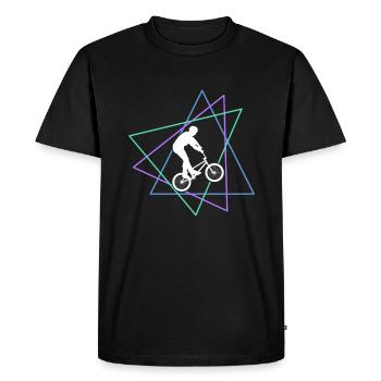 Le BMX - T-shirt Premium bio Homme - noir - Devant - Nico (187cm)