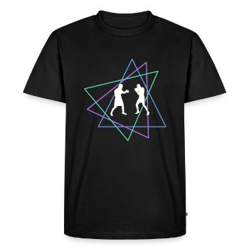 Boxe - T-shirt Premium bio Homme - noir - Devant - Nico (187cm)