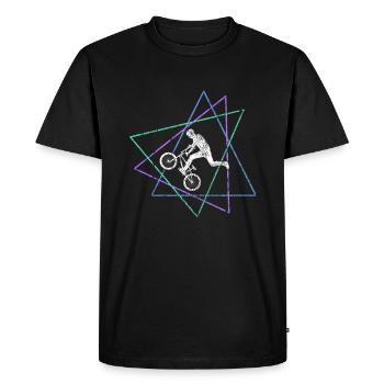 Le BMX - T-shirt Premium bio Homme - noir - Devant - Nico (187cm)