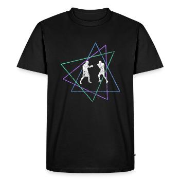 Boxe - T-shirt Premium bio Homme - noir - Devant - Nico (187cm)