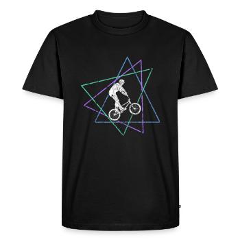 Le BMX - T-shirt Premium bio Homme - noir - Devant - Nico (187cm)