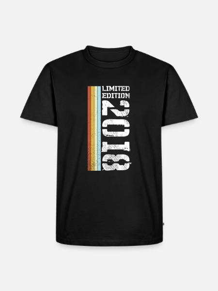 Limited Edition Retro 2018 - Männer Premium Bio T-Shirt - Schwarz