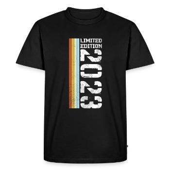 Limited Edition Retro 2023 - Men's Premium Organic T-Shirt - black - Front - Nico (187cm)