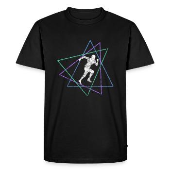 Faire du jogging - T-shirt Premium bio Homme - noir - Devant - Nico (187cm)